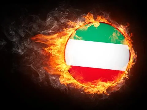 Iran Flag Stock Illustration