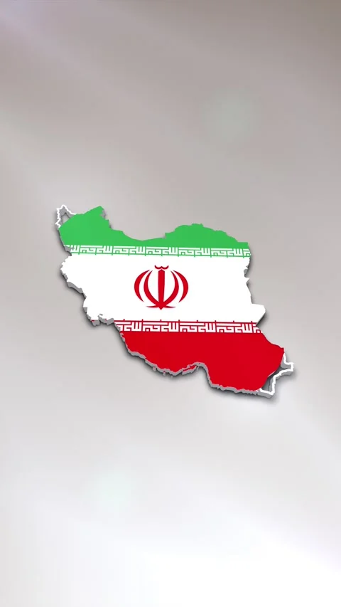 Iran Flag on Map Stock Footage 278173468