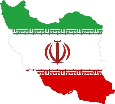 Iran Flag in Map, Iran Map with Flag, Map of Iran, Map with Flag, Nation Fl.. Stock Illustration