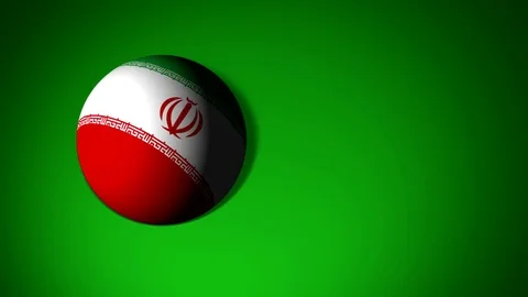 Iran flag in the shape of a ball to roll Video stock 75429026