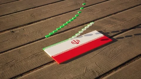 Iran Flag - Slow Motion Video stock 318781388