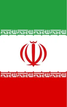 Iran flag turned to vertical position Stock Illustration