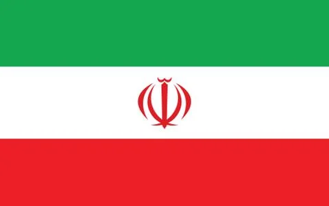 Iran flag vector graphic. Rectangle Iranian flag illustration. Iran country f Ilustración de archivo