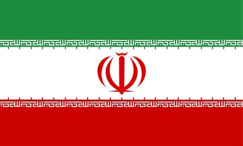 Iran flag vector Stock Illustration