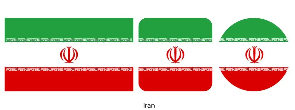 Iran flag, vector illustration Stock Illustration