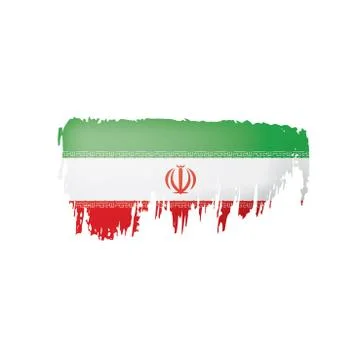 Iran flag, vector illustration on a white background. Stock Illustration