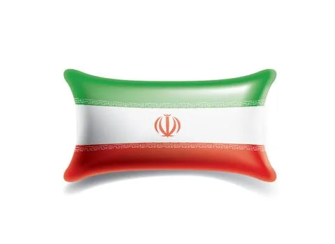 Iran flag, vector illustration on a white background Stock Illustration