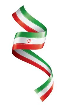 Iran flag, vector illustration on a white background Stock Illustration