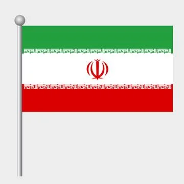 Iran flag vector template background realistic copy Stock Illustration