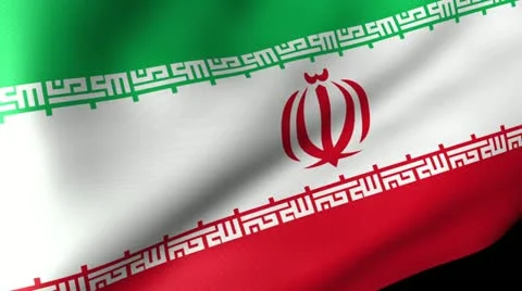 Iran Flag Waving Video stock 12206357