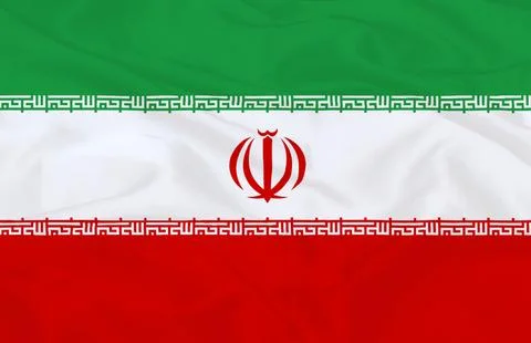 Iran Flag Waving Stock Illustration