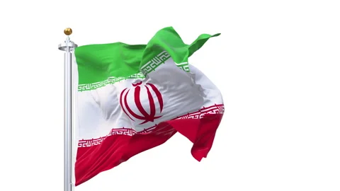 Iran flag waving looping with transparent background. 動画素材 316305937