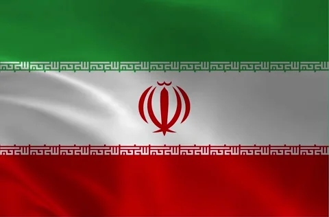 Iran Flag Waving: Realistic 4K Loop of the National Persian Green, White, a.. Stock Footage 325791365