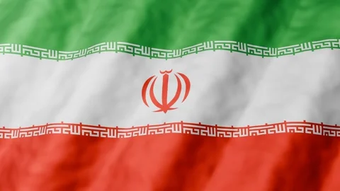 Iran Flag Waving Seamless Loop 4K 3D Animation Background Stock Footage 329949557