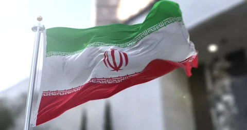 Iran-flag-waving-seamless-loop-4k-60fps Stock Footage 334321487