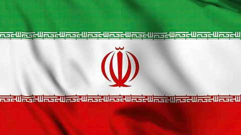 Iran Flag Waving Textured Background Stock Illustration