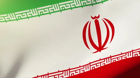 Iran flag waving in the wind. Looping sun rises style.  Animation loop Stock Footage 48589999