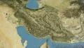 Iran, glide over the map, outlined 4k or 4k+ Resolution