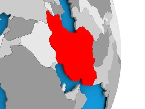 Iran on globe Illustrazione stock