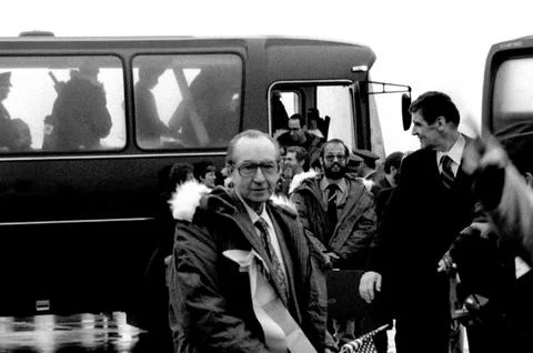 Iran Hostages Arrive Foto stock