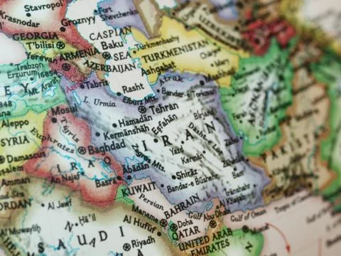 Iran iraq map 스톡 사진