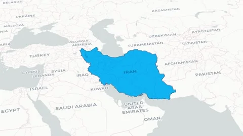 Iran Location Map – Provinces, Cities, and Borders Animation Stock Footage 312127092