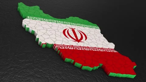 Iran map 3d. 3d map of Iran. Stock Footage 273255563