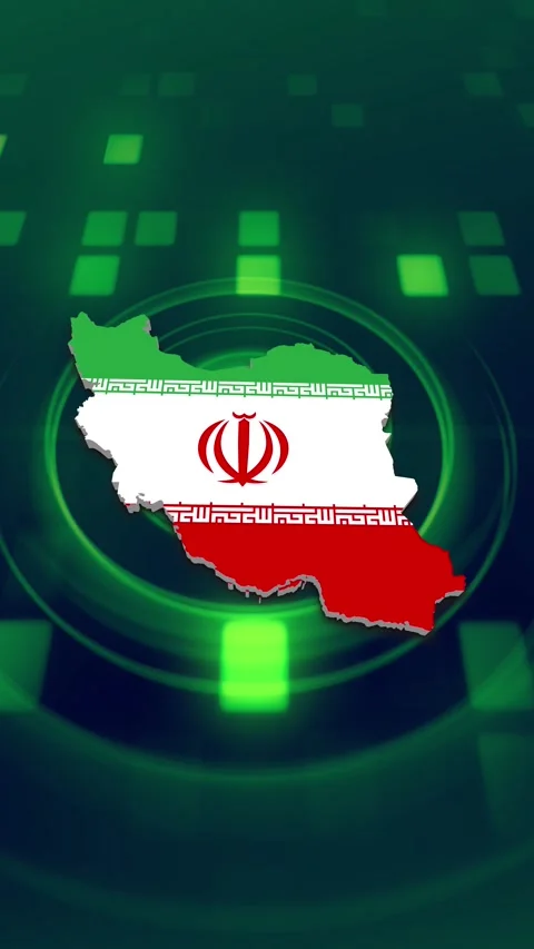 Iran Map and Flag Background Vídeos de archivo 347125048