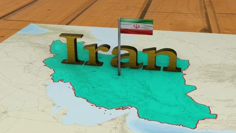 Iran Map and Iran Flag Video stock 271508645