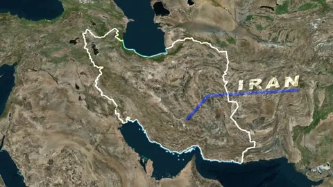 Iran Map Animation Stock Footage 273308226