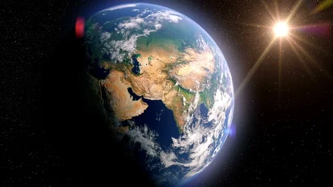 Iran Map With Borders, View From Space, Earth Globe Stock Footage 86650165