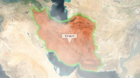 Iran Map - Clouds Effect 스톡 동영상 266879224