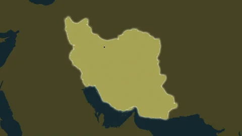 Iran map - drive. Glow. Pattern. Stock Footage 177038229