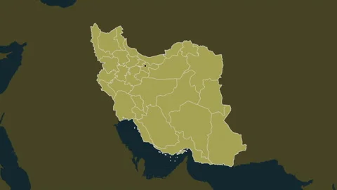 Iran map - drive. Regions. Pattern. Stock Footage 177038710