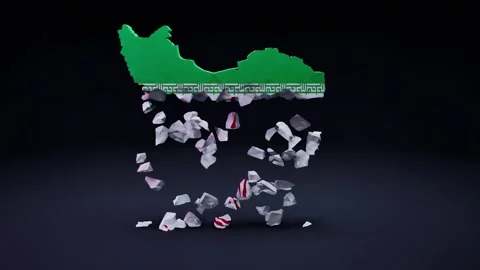 Iran Map With Flag Stock Footage 323618978