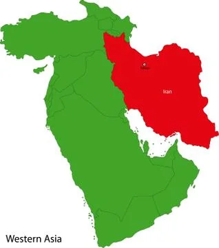Iran map Stock Illustration