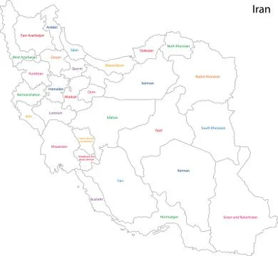 Iran map Stock Illustration