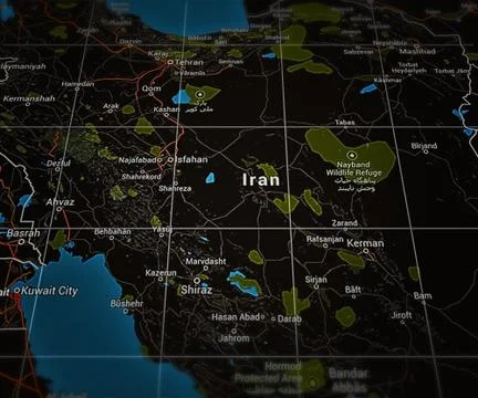 Iran on map 스톡 일러스트