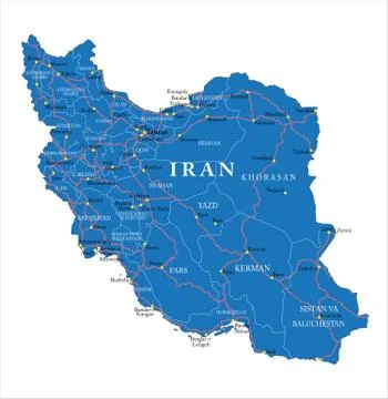 Iran map Stock Illustration