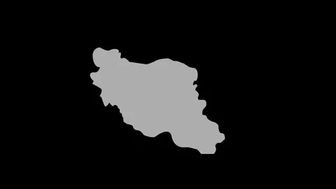 Iran map, Iran state map icon 4k animation. Outline map of Iran. Video stock 322009591