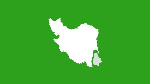 Iran Map Showing Different States Highlighted Green Screen Animation 4K 库存影片 329917894