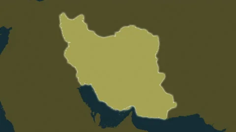 Iran map - solid. Glow. Pattern. Stock Footage 148407587