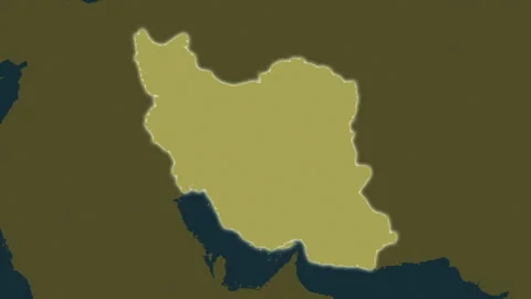 Iran map - solid. Glow. Pattern. Labels Stock Footage 177041785