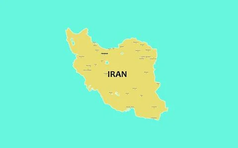 Iran map. Studying the map of the world Stock Illustration