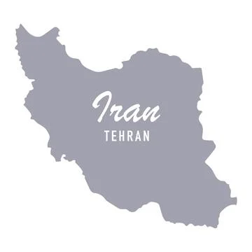Iran map with tehran label vector illustration Stock Illustration