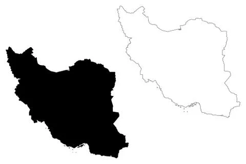 Iran map vector Stock Illustration
