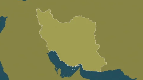 Iran map - zoom. Border. Pattern. Stock Footage 177043541