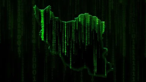 Iran Matrix wallpaper Stock Illustration