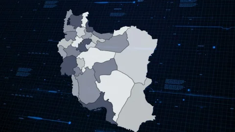 Iran network map Stock Footage 87977340