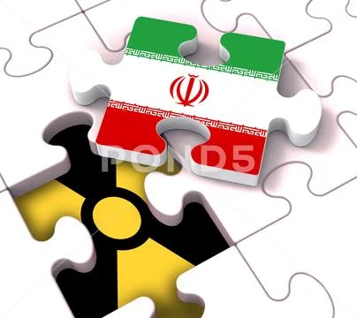 Iran Nuclear Deal Negotiation Or Talks With Usa - 3d Illustration Stock Illustration